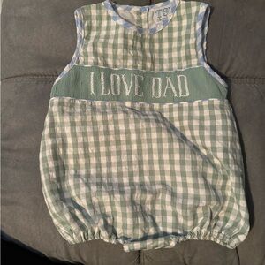 The Smocked bear I love dad bubble